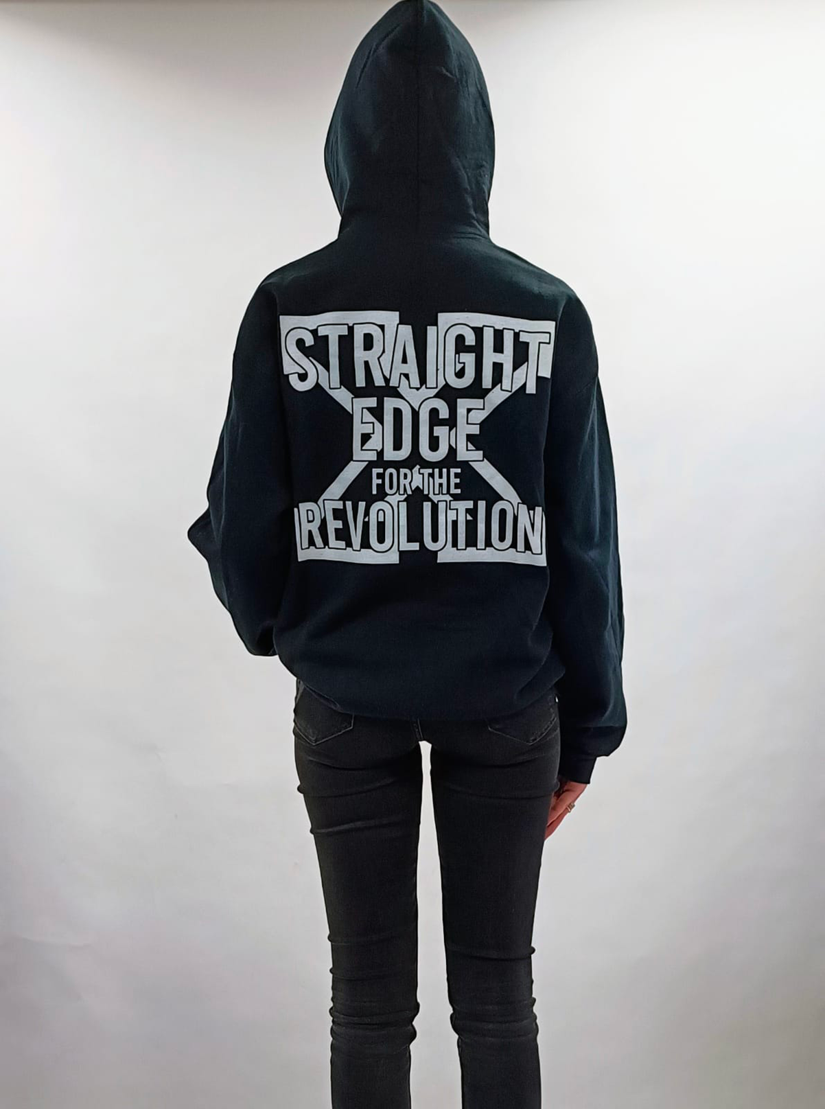 “Straight edge for the revolution” hoodie