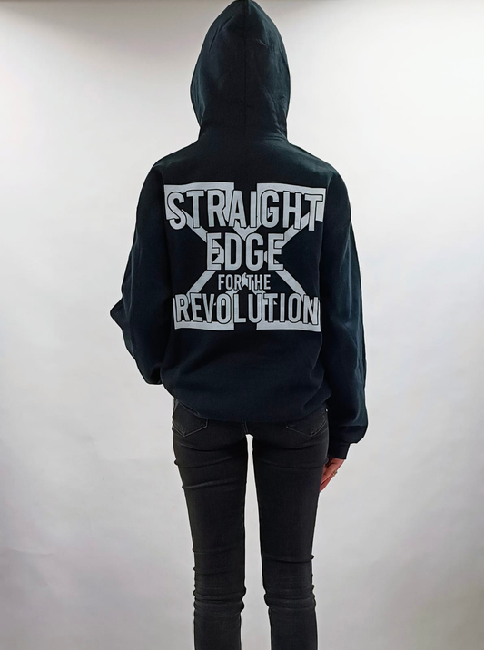 “Straight edge for the revolution” hoodie